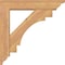 Ekena Millwork Merced Traditional Smooth Bracket w/ Offset Brace, Western Red Cedar, 5 1/2"W x 24"D x 24"H BKT0604X24X24MRC01SWR - alternate 4